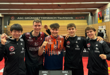3. Bundesliga Tischtennis: ASC II surft weiter auf Erfolgswelle